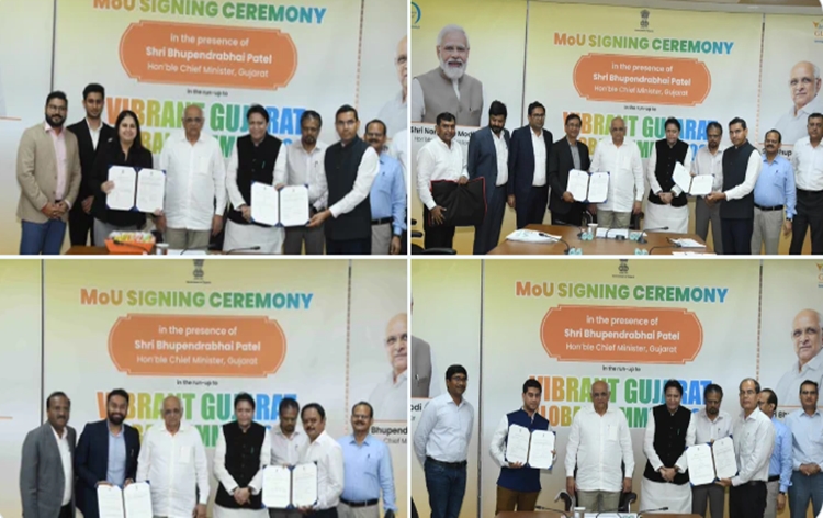 गुजरात सरकार ने आज राज्य में एक हजार 95 करोड़ रुपये के निवेश के लिए पांच समझौता ज्ञापनों पर हस्ताक्षर किए