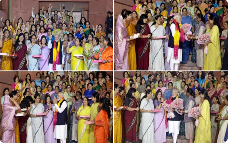 J&K: BJP women leaders, workers celebrated passage of Women Reservation Bill in Parliament