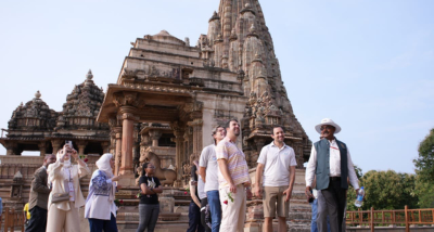 जी 20 देशों के प्रतिनिधिमंडल को चौथे इंफ्रास्ट्रक्टर कार्यकारी समूह की बैठक के अंतिम दिन आज खजुराहो के पश्चिम मंदिर समूहों का भ्रमण कराया गया
