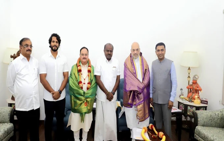 JD(S) joins BJP-led NDA after Kumaraswamy meets JP Nadda, Amit Shah