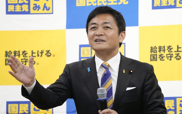 Japan's opposition DPP leader Tamaki wins another term in party election