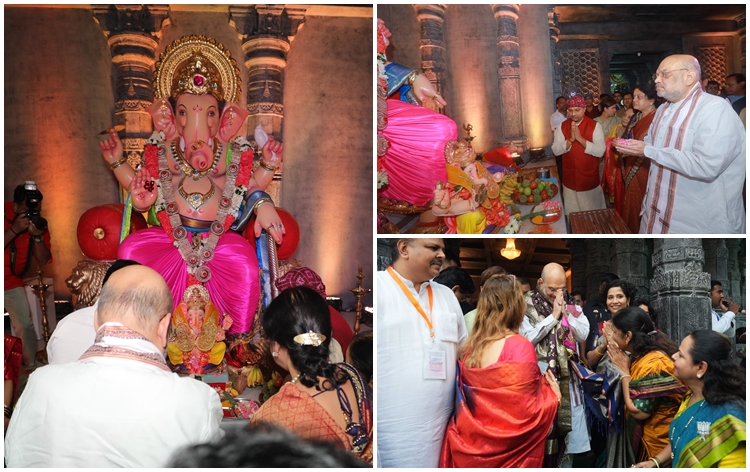 Amit Shah visits Mumbai and seeks the blessings of Lord Ganesha
