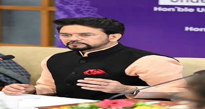 केंद्रीय सूचना और प्रसारण मंत्री अनुराग ठाकुर ने कहा- भारत में विश्‍व का 46 प्रतिशत डिजिटल लेनदेन हो रहा है