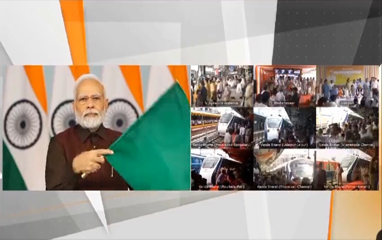 Nine Vande Bharat Express trains flagged off to boost connectivity across 11 States