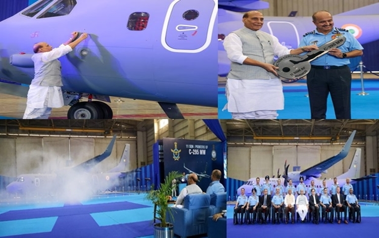 First C-295 MW transport aircraft formally inducted into Indian Air Force