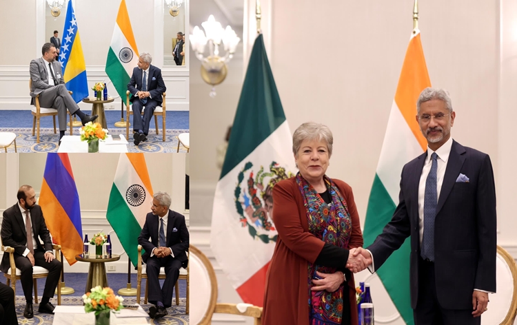 External Affairs Minister S Jaishankar holds bilateral meetings with counterparts from Mexico, Bosnia and Herzegovina & Armenia in New York