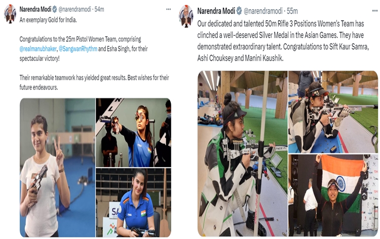 PM Modi lauds exemplary performance made by Indian players in Asian Games