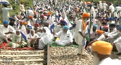 पंजाब में 19 किसान संगठनों के रेल रोको आंदोलन से रेल सेवाए बुरी तरह प्रभावित हुईं