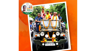 भाजपा प्रदेश अध्यक्ष बाबूलाल मरांडी अपनी संकल्प यात्रा के तीसरे चरण में आज गिरिडीह जिले के धनवार पहुंचे