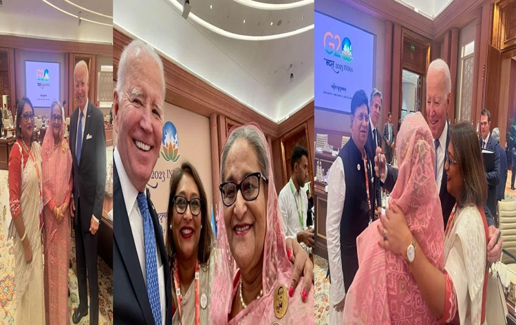Sheikh Hasina, Joe Biden exchange greetings on G20 Summit sidelines in Delhi